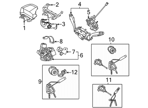 2022 Hyundai Tucson Shroud, Switches & Levers SWITCH ASSY-MULTIFUNCTION Diagram for 934C2-N9050
