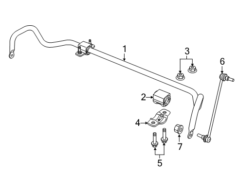 2021 Chrysler Pacifica Stabilizer Bar & Components - Front Bar-Front Diagram for 68319333AC