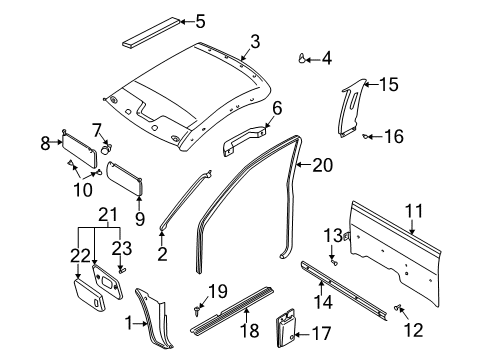 1998 Nissan Frontier Interior Trim - Cab Lamp Assembly-Room Diagram for 26410-8B200