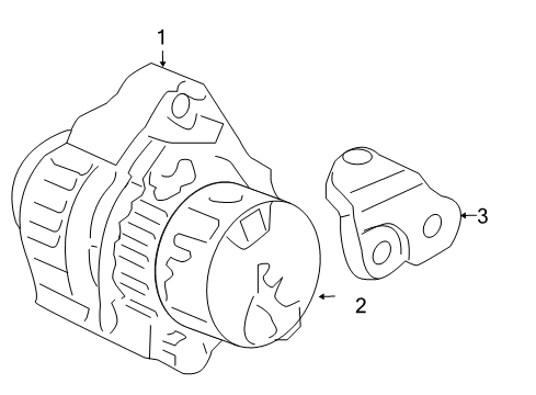 2005 Honda Accord Alternator Alternator Assembly Diagram for 31100-RCB-Y01RM