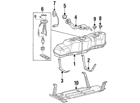 2001 Lincoln Navigator Senders Fuel Pump Diagram for XL1Z-9H307-AC