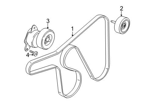2003 Ford Focus Belts & Pulleys Serpentine Tensioner Diagram for YS4Z-6B209-AA