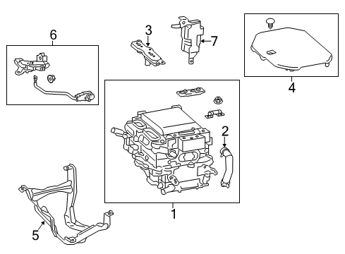 2016 Lexus GS450h Electrical Components Cover, Inverter Term Diagram for G9223-30021