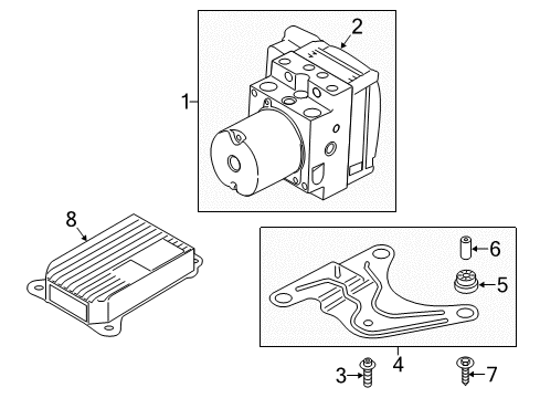 2013 BMW 528i xDrive Anti-Lock Brakes Icm Control Unit Diagram for 34526857314