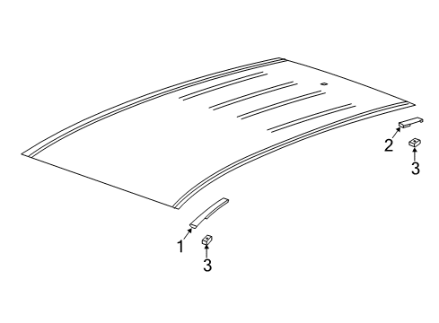 2019 Buick Encore Exterior Trim - Roof Drip Molding Diagram for 95276293