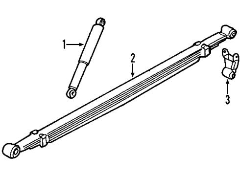 2007 GMC Sierra 3500 HD Rear Suspension Leaf Spring Diagram for 15063186