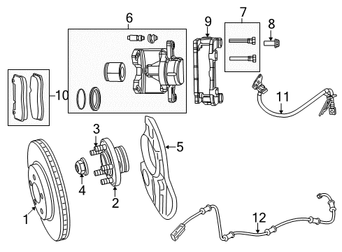 2019 Dodge Challenger Anti-Lock Brakes Anti-Lock Brake System Module Diagram for 68444987AA