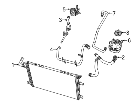 2018 Jeep Wrangler Radiator & Components Hose-Radiator Outlet Diagram for 68335897AC