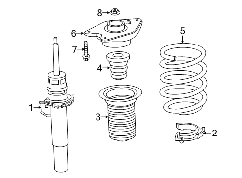 2015 BMW i3 Struts & Components - Front Hex Bolt Diagram for 07147186929