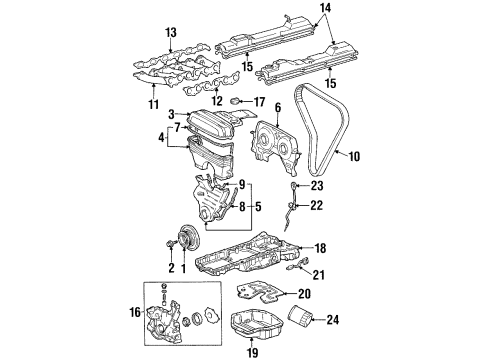 1998 Lexus SC300 Intake Manifold Cover Sub-Assy, Cylinder Head Diagram for 11201-46063