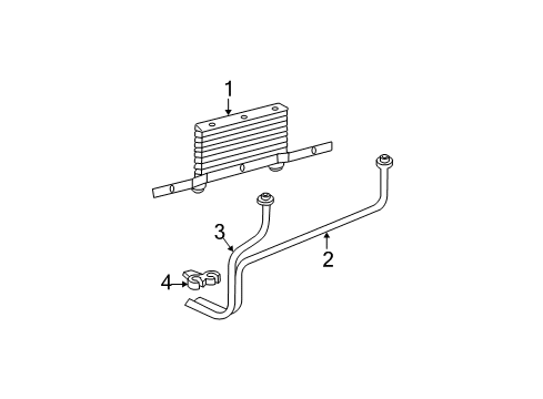 2003 GMC Sierra 2500 Trans Oil Cooler Auxiliary Cooler Diagram for 20880895