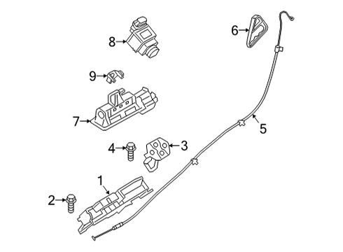 2021 BMW M440i xDrive Trunk BOOT LID/TAILGATE PUSHBUTTON Diagram for 51247497538