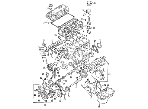 1996 Mitsubishi Galant Engine Parts, Mounts, Cylinder Head & Valves, Camshaft & Timing, Oil Pan, Oil Pump, Balance Shafts, Crankshaft & Bearings, Pistons, Rings & Bearings Valve Lash Tappet Diagram for MD377560