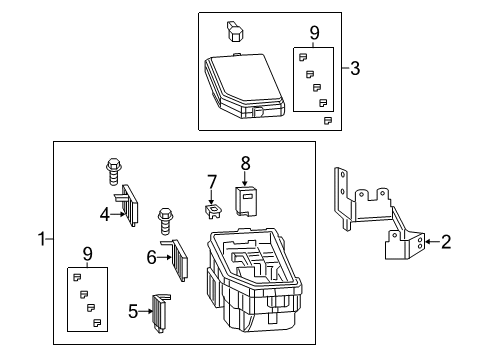 2013 Acura RDX Fuse & Relay Fuse, Multi Block Diagram for 38234-TX4-A01