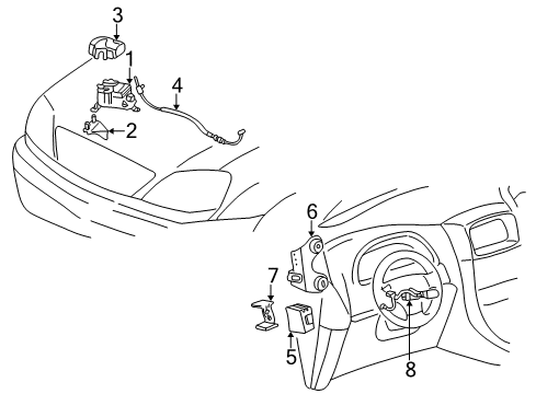 2000 Lexus RX300 Cruise Control System Computer Assy, Cruise Control Diagram for 88240-48011