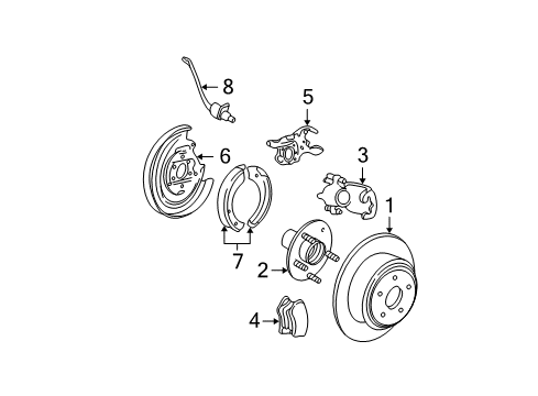 2005 Ford Expedition Rear Brakes Brake Hose Diagram for 6L1Z-2282-BA