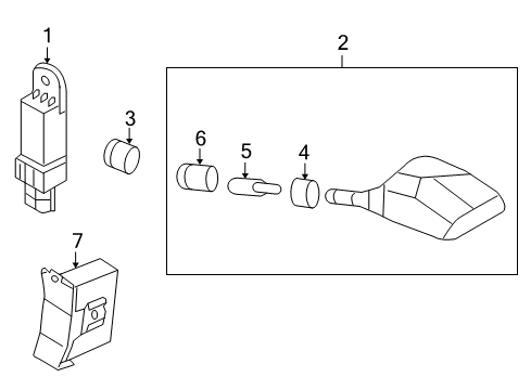 2010 Nissan GT-R Tire Pressure Monitoring Cap-Tire Pressure Diagram for 40703-JA00A