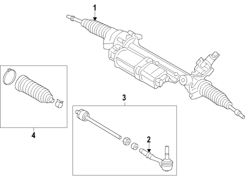 2020 BMW 840i Gran Coupe Steering Column & Wheel, Steering Gear & Linkage STEERING GEAR, ELECTRIC Diagram for 32107916109