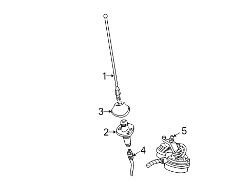 2005 Ford Explorer Sport Trac Antenna & Radio, Horn Cable Diagram for 1L2Z-18812-HA