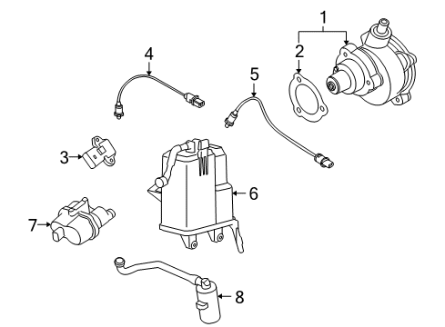 2010 BMW X6 Emission Components Activated Charcoal Filter Diagram for 16137217031