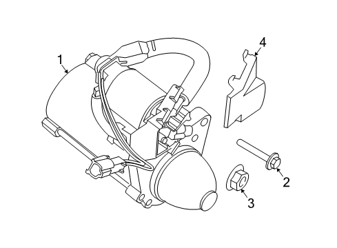 2009 Nissan Pathfinder Starter Cover Assy-Connector Diagram for 24347-7S010