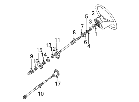 1993 Ford E-350 Econoline Club Wagon Shaft & Internal Components Bearing Diagram for F1UZ-3517-A