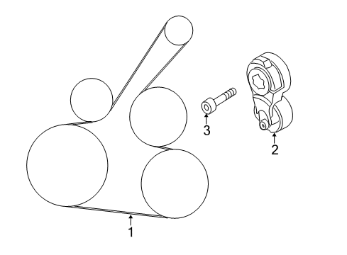 2017 Chevrolet City Express Belts & Pulleys Serpentine Tensioner Diagram for 19316081