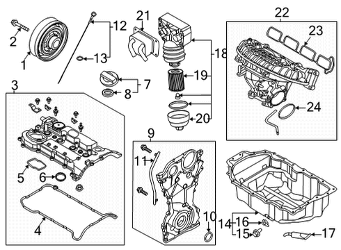 2021 Hyundai Sonata Intake Manifold Filter Assembly-Oil Diagram for 26310-2S001