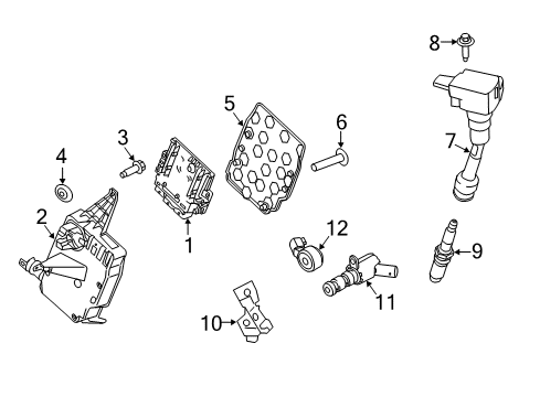 2018 Ford Focus Powertrain Control Bracket Diagram for F1FZ-12A659-B