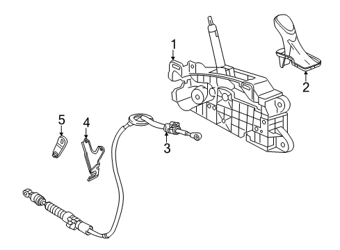 2015 Cadillac CTS Gear Shift Control - AT Mount Bracket Diagram for 22870155