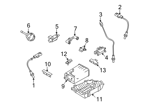 2006 Kia Sedona Powertrain Control CANISTER Assembly Diagram for 314204D500SJ