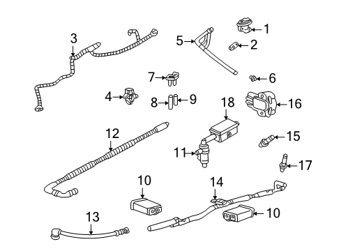 2003 Lincoln Aviator Powertrain Control EGR Valve Diagram for 5C5Z-9D475-A