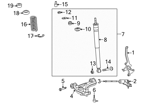 2006 Chrysler Crossfire Front Suspension Components, Lower Control Arm, Upper Control Arm, Stabilizer Bar Front Coil Spring Diagram for 5142010AA