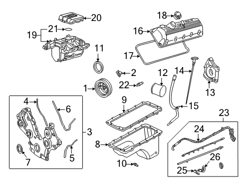 2003 Lincoln Aviator Powertrain Control ECM Diagram for 3C5Z-12A650-DBRM