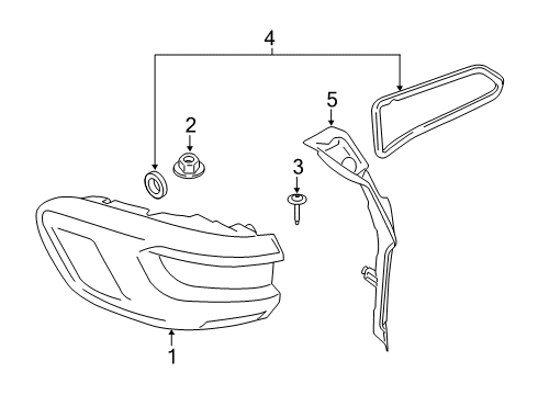 2022 BMW X5 Tail Lamps TAIL LIGHT "LED" LEFT SIDE Diagram for 63219448071