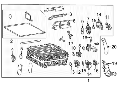 2022 Toyota Mirai Electrical Components Air Outlet Diagram for 17D60-77030