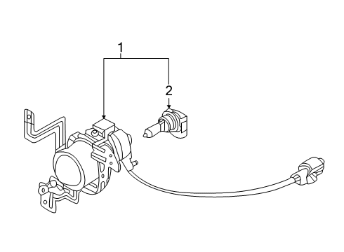 2019 Kia Forte Bulbs Front Fog Lamp Assembly Diagram for 92201M7000