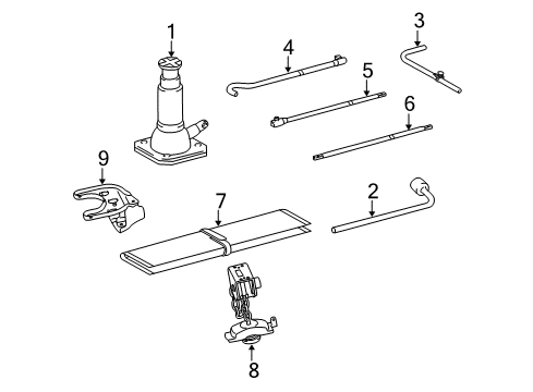 2019 Toyota 4Runner Jack & Components Spare Carrier Diagram for 51900-35403