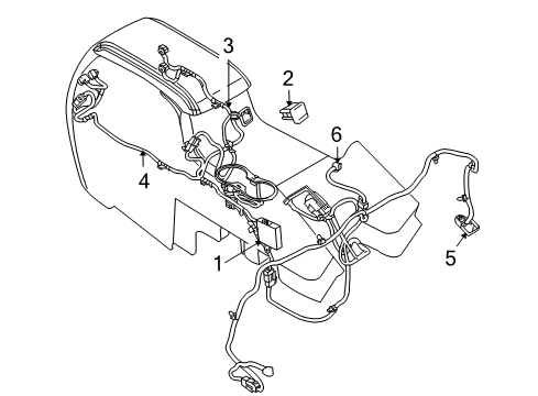 2010 Lincoln MKX Console Lamp Diagram for 9T4Z-13E701-A