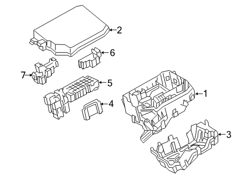 2015 Toyota Corolla Electrical Components Side Cover Diagram for 82661-12330