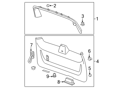 2013 Chevrolet Tahoe Interior Trim - Lift Gate Plug-Lift Gate Trim Finish Panel Hole *Ebony Diagram for 20986933