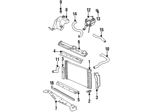 1993 Cadillac Seville Belts & Pulleys Serpentine Belt Diagram for 19355279