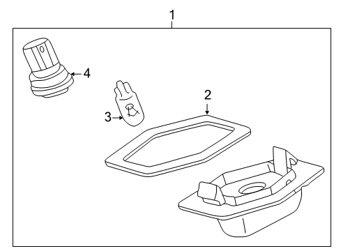 2007 Mercury Mariner Bulbs License Lamp Diagram for YL8Z-13550-AA