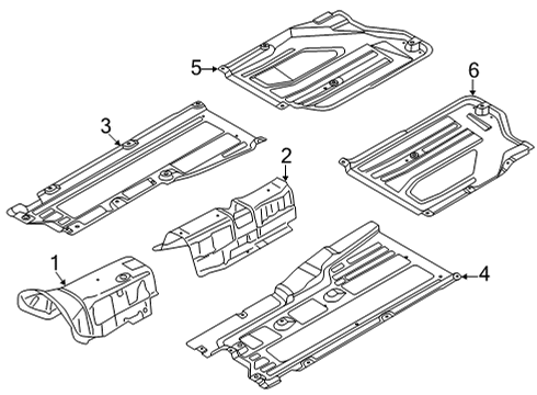 2022 Genesis GV80 Under Cover & Splash Shields WASHER Diagram for 97749B1302
