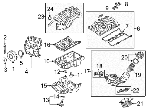 2021 BMW 530i xDrive Filters ACOUSTIC COVER FOR OIL PAN Diagram for 11148580088