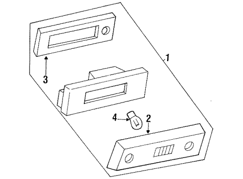 1988 Nissan 300ZX Front Lamps - Side Marker Lamps Lamp Assembly-Side Marker LH Diagram for 26185-21P00