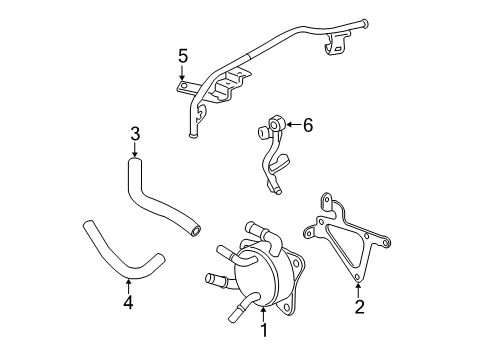 2007 Honda Civic Trans Oil Cooler Pipe A (ATf) Diagram for 25910-RPC-000