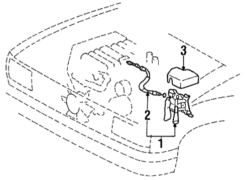 1997 Toyota T100 Cruise Control System Actuator Assy, Cruise Control Diagram for 88001-0W020