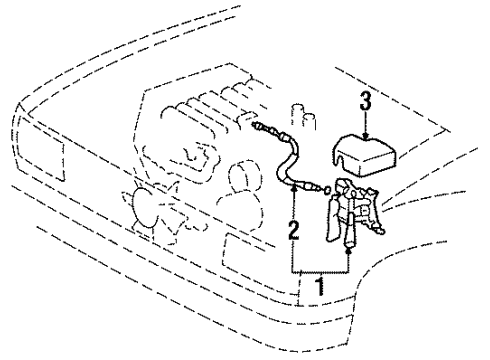 1995 Toyota T100 Cruise Control System Cruise Servo Diagram for 88002-34020