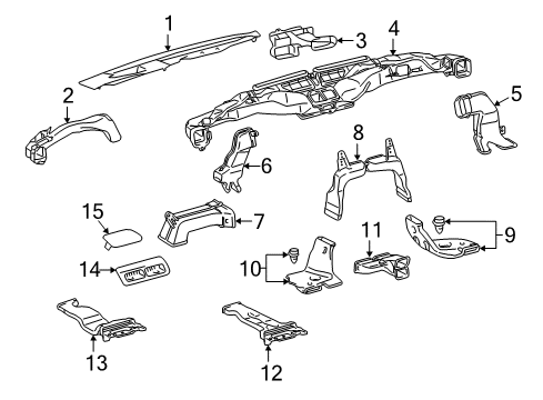 2020 Lexus LX570 Ducts GARNISH, DEFROSTER Nozzle Diagram for 55981-60041-C0
